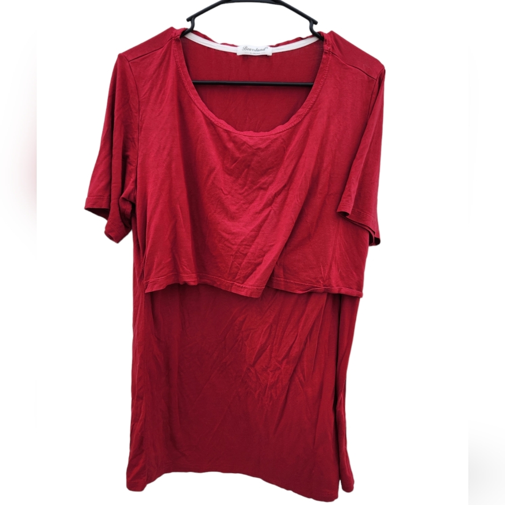 Bearsland red nursing shirt size XL (4 for $20 closet bundle)